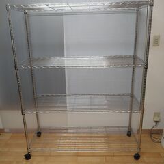 【中古】ルミナス 4段メタルラック（幅120cm x 奥行約46...