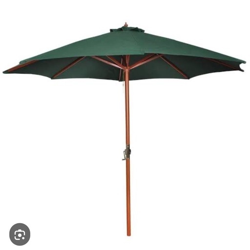 決まりました【美品】パラソル 3m グリーン ブラウンポール #カフェ #ガーデン