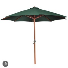 決まりました【美品】パラソル 3m グリーン ブラウンポール #...