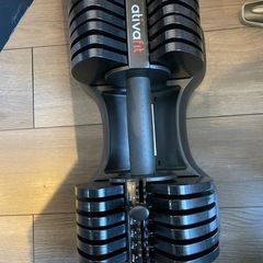20kg可変式ダンベル2つ、トレーニングベンチの画像