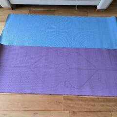 ◆直接お引き取りのみ◆ヨガマット①ブルー　ヨガワークス製の画像