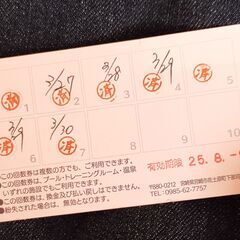佐土原　歓鯨館　4回分　1回250円の画像