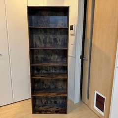 【中古】ニトリ 6段カラーボックス ワイド ダークブラウン (2...