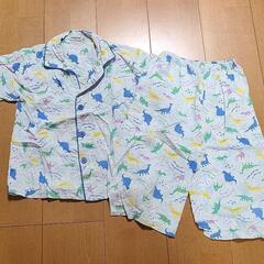 難あり　パジャマ　120　半袖　恐竜柄　