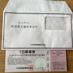 JR九州株主優待　一日乗車券