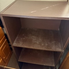 (無料であげます)カラーボックス2台 (扉付･なし)の画像