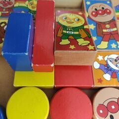 アンパンマン　積み木　木製　よくばりつみきセット　31ピースの画像