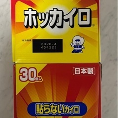 新品未開封　使い捨てカイロ　貼らないホッカイロ30枚入り2箱セット　合計60枚の画像