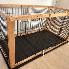 【美品：4日のみ使用】リッチェルペットサークル・屋根あり　90～154㎝調整可能の画像