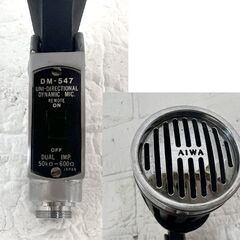 ジャンク 現状品 AIWA アイワ ダイナミックマイクロホン DM-547 スタンド欠品 アマチュア無線機 無線機用マイク ☆ 札幌市 白石店  の画像