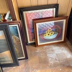 油絵と額の画像