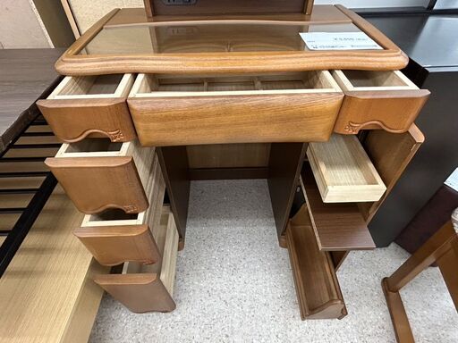☆ジモティ割あり☆ 鈴木木工家具 ドレッサー ブラウン H160×D39.5×W72