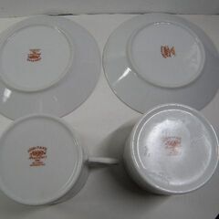 ノリタケ アザレアPATT カップ2客 ソーサー付 ソーサーに小欠け有 中古品 取りに来ていただける方受け渡し日時自由の画像