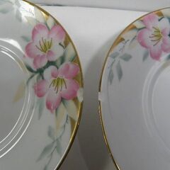 ノリタケ アザレアPATT カップ2客 ソーサー付 ソーサーに小欠け有 中古品 取りに来ていただける方受け渡し日時自由の画像