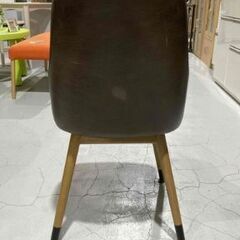 ②★ジャーナルスタンダードファニチ★バワリーチェア 定価3万7千円 ブラウン レザー 脚木製 アンティークの画像