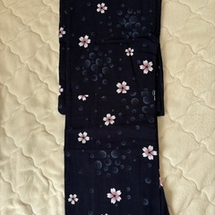 浴衣 ネイビー桜