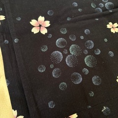 浴衣 ネイビー桜の画像