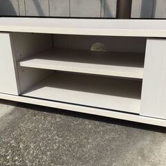 267 NITORI テレビボード ホワイト TVボード ベビーガード 付き ニトリの画像