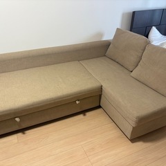 イケアFRIHETEN フリーヘーテン コーナーソファベッド 収納付きの画像