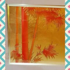 鳳鳴七宝、ほうめいしっぽう、もみじ絵画、紅葉絵画、秋絵画、ゴールド絵画、秋の絵、の画像