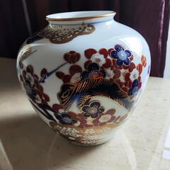 花瓶 秋色と有田焼？の花瓶 