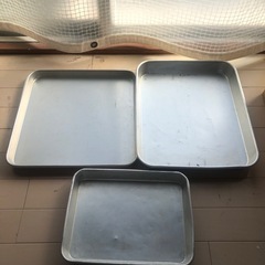 アルミ　バット　トレー　冷蔵庫内保冷用トレー×3枚まとめて
の画像