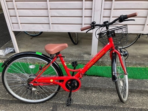 シティサイクル26㌅　ママチャリだけど折り畳みもできる　10回程度使用綺麗　シマノ6段変速