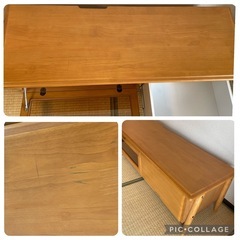 【木材】テレビボード テレビ台 ローボード 120cm【中古】　の画像