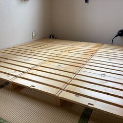 【ベルメゾン】 置くだけでベッドが完成！簡単に組み替えができるパレットベッド（床面用）　幅50cm16枚の画像