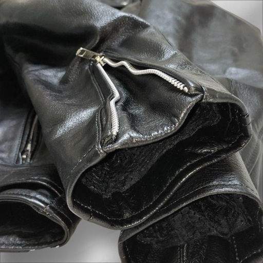 新品 半額以下 AWD ダブル ライダースジャケット 牛革 カウレザー