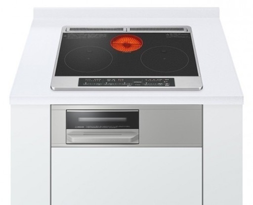 【新品・未開封】日立IHクッキングヒーター HT-SK6AS  天面ブラック／前面シルバー 2口IH+ラジエント 単相200V／ビルトインタイプ