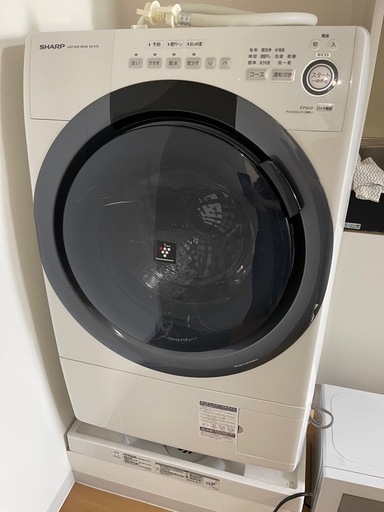 SHARP ドラム式洗濯乾燥機 シャープ　JET ES-S7D-WL 50/60