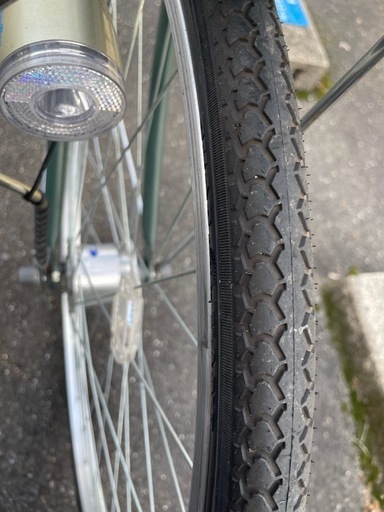 6段変速 オートLED自転車 26インチ  グリーン