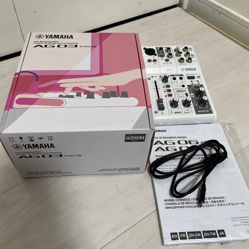 YAMAHA AG03MK2オーディオインターフェース