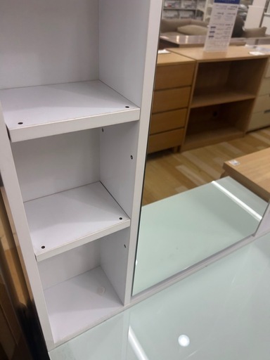 白　ドレッサー　収納付き　ホワイト