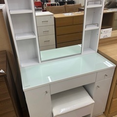 白　ドレッサー　収納付き　ホワイト