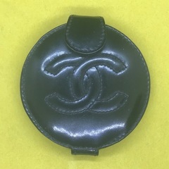 激レア 正規品 シャネル CoCoラウンド2面ミラー ブラックエナメル