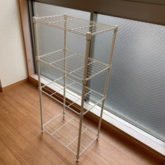 スチールラック　白　4段　100x45x30