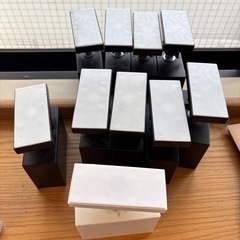 DIY壁面収納セット　ラブリコ9セット、木材と棚受け多数+焼杉棚板2mほか　の画像