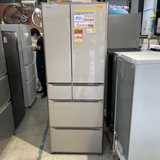 大幅割引！！/配送可【日立】475L 冷蔵庫★2017年製 クリーニング済/6ヶ月保証付き 【管理番号13003】