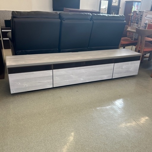 ☆値下げ☆A2503-611 配送不可 桜屋工業 テレビボード ホワイトグレー 棚板一枚欠品 キズ汚れペン跡有り
