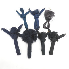 和小物 羽織紐 まとめて 7点セット 男性用 絹100％  紺系...