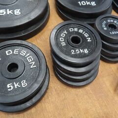 ♪BODY DESIGN/ボディデザイン ウェイト90kg バーベル ダンベル♪の画像