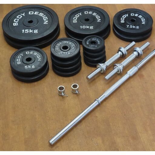 ♪BODY DESIGN/ボディデザイン ウェイト90kg バーベル ダンベル♪