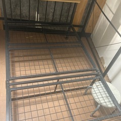 シングルベッドフレームスマホ置き板付き