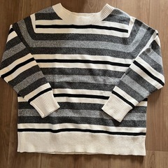 LIZ CLAIBORNE ストライプニットセーター 1X