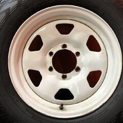 タイヤ新品 バランス済【YOKOHAMA G075 215/80R16】【トヨタ 70ランクル ナロー 純正ホイール 16インチ 6J6HPCD139.7】希少　(VTP136)の画像