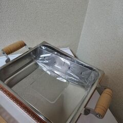 新品未使用　おでん銅鍋みやび 両手鍋 蓋付き 仕切り付き　約23×26㎝の画像