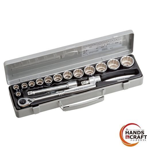 【引き取り限定】【未開封品】TONE No.760M ソケットレンチセット 差込角:12.7mm(1/2inch) 先端形状:12角 入組数:17 ツールケース入