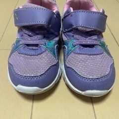子ども　キッズ　スニーカー　紫　16cmの画像